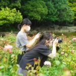 【グラフィックデザイン学科】 徳島城公園で写真撮影の授業を行いました