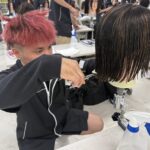 美容学科１年生はじめてのカットに挑戦✂