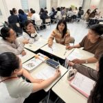 介護福祉学科1・2年生交流会準備の様子